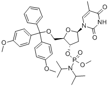 CAS#: 84416-85-3， 5'-O-(4,4'-Dimethoxytrityl)-2'-Deoxythymidine-3'-(Methyl-N,N-Diisopropyl)Phosphoramidite