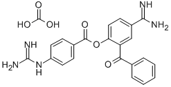 CAS#: 84436-15-7， 4-((Aminoiminomethyl)Amino)-Benzoic Acid 4-(Aminoiminomethyl)-2-Benzoylphenyl Ester Carbonate (1:1)