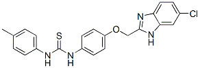 CAS 登录号：84484-08-2， 1-[4-[(5-氯-3H-苯并咪唑-2-基)甲氧基]苯基]-3-(4-甲基苯基)硫脲
