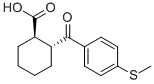 structure of CAS# 844856-85-5, trans-2-(4-Thiomethylbenzoyl)Cyclohexane-1-Carboxylic Acid