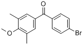 structure of CAS# 844879-14-7, 4-Bromo-3',5'-Dimethyl-4'-Methoxybenzophenone;4-BROMO-3',5'-DIMETHYL-4'-METHOXYBENZOPHENONE