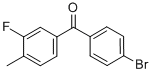 structure of CAS# 844879-18-1, 4-Bromo-3'-Fluoro-4'-Methylbenzophenone;4-BROMO-3'-FLUORO-4'-METHYLBENZOPHENONE
