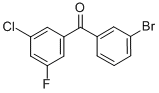 结构式 CAS# 844879-45-4, 3-溴-3'-氯-5'-氟二苯甲酮