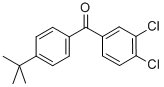 structure of CAS# 844885-27-4, 4-Tert-Butyl-3',4'-Dichlorobenzophenone;4-TERT-BUTYL-3',4'-DICHLOROBENZOPHENONE