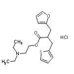 CAS#: 84560-09-8， 2-(Diethylamino)ethyl 3-(2-furyl)-2-(2-thienylmethyl)propanoate hydrochloride (1:1)