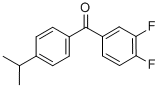 structure of CAS# 845781-00-2, 3,4-Difluoro-4'-Iso-Propylbenzophenone;3,4-DIFLUORO-4'-ISO-PROPYLBENZOPHENONE