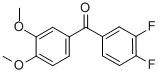 structure of CAS# 845781-07-9, 3,4-Difluoro-3',4'-Dimethoxybenzophenone;3,4-DIFLUORO-3',4'-DIMETHOXYBENZOPHENONE