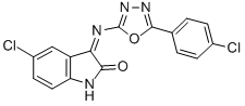 CAS#: 84640-87-9， 5-Chloro-3-(5-(P-Chlorophenyl)-1,3,4-Oxadiazol-2-Ylimino)-2-Indolinone