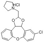 CAS#: 84646-84-4， 1-((5-Chloro-3a,12b-Dihydrodibenzo(b,f)-1,3-Dioxolo(4,5-d)Oxepin-2-Yl)Methyl)-Pyrrolidine Hydrochloride