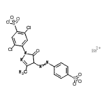 CAS#: 84681-81-2， Barium 2,5-dichloro-4-{3-methyl-5-oxo-4-[(4-sulfonatophenyl)diazenyl]-4,5-dihydro-1H-pyrazol-1-yl}benzenesulfonate