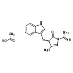 CAS#: 84696-88-8， 4-(1H-Indol-3-ylmethylene)-3-methyl-5-oxo-4,5-dihydro-1H-pyrazole-1-carboximidamide acetate (1:1)