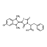 CAS#: 84712-65-2， 2-[5-(5-Chloro-1,3-dimethyl-1,3-dihydro-2H-benzimidazol-2-ylidene)-4-oxo-2-thioxo-1,3-thiazolidin-3-yl]-3-phenylpropanoic acid