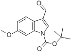 structure of CAS# 847448-73-1, 3-Formyl-6-Methoxyindole-1-Carboxylic Acid Tert-Butyl Ester;3-FORMYL-6-METHOXYINDOLE-1-CARBOXYLIC ACID TERT-BUTYL ESTER;6-METHOXYINDOLE-3-CARBOXALDEHYDE, N-BOC PROTECTED;3-FORMYL-6-METHOXYINDOLE, N-BOC PROTECTED
