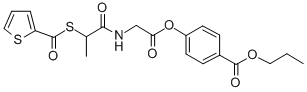 CAS#: 84856-26-8， 4-(1-Oxo-2-((2-Thienylcarbonyl)Thio)Propyl)-Glycine 4-(Propoxycarbonyl)Phenyl Ester