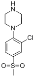 structure of CAS# 849035-72-9, 1-[2-Chloro-4-(Methylsulfonyl)Phenyl]Piperazine