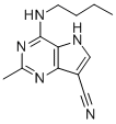 CAS#: 84905-66-8， 4-(Butylamino)-2-Methyl-5H-Pyrrolo(3,2-d)Pyrimidine-7-Carbonitrile