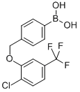 结构式 CAS# 849062-05-1, 4-[(2'-氯-5'-(三氟甲基)苯氧基)甲基]苯硼酸