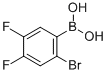 结构式 CAS# 849062-34-6, 2-溴-4,5-二氟苯硼酸