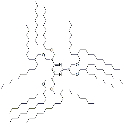 CAS#: 84962-46-9， N,N,N',N',N'',N''-Hexakis[[(2-Octyldodecyl)Oxy]Methyl]-1,3,5-Triazine-2,4,6-Triamine