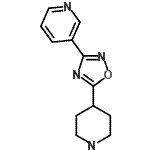 结构式 CAS# 849925-01-5, 3-[5-(4-哌啶基)-1,2,4-恶二唑-3-基]吡啶