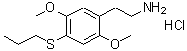 结构式 CAS# 850140-15-7, 2,5-二甲氧基-4-(丙硫基)苯乙胺盐酸盐