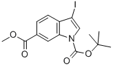 结构式 CAS# 850374-94-6, 3-碘-1H-吲哚-1,6-二羧酸 1-(叔丁基) 6-甲基酯
