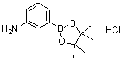 structure of CAS# 850567-51-0, 3-Aminobenzeneboronic Acid, Pinacol Ester Hydrochloride;3-Aminobenzeneboronic Acid, Pinacol Ester Hydrochloride 95%;3-AMINOBENZENEBORONIC ACID, PINACOL ESTER HYDROCHLORIDE;3-AMINOPHENYLBORONIC ACID, PINACOL ESTER, HCL
