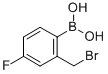 structure of CAS# 850568-01-3, (2-Bromomethyl-4-Fluorobenzene)Boronic Acid;2-(Bromomethyl)-4-Fluorobenzeneboronic Acid 97%;2-(Bromomethyl)-4-Fluorobenzeneboronicacid97%;(2-BROMOMETHYL-4-FLUOROBENZENE)BORONIC ACID