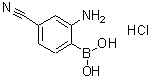 结构式 CAS# 850568-47-7, (2-氨基-4-氰基)苯硼酸盐酸盐