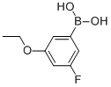 structure of CAS# 850589-53-6, 3-Ethoxy-5-Fluorobenzeneboronic Acid;3-Ethoxy-5-Fluorobenzeneboronic Acid 95%;3-Ethoxy-5-Fluorobenzeneboronicacid95%;3-ETHOXY-5-FLUOROBENZENEBORONIC ACID