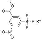 structure of CAS# 850623-56-2, Potassium (3-Methoxycarbonyl-5-Nitrophenyl)Trifluoroborate;Potassium (3-Methoxycarbonyl-5-Nitrophenyl)Trifluoroborate 96%;Potassium(3-Methoxycarbonyl-5-Nitrophenyl)Trifluoroborate96%;POTASSIUM (3-METHOXYCARBONYL-5-NITROPHENYL)TRIFLUOROBORATE