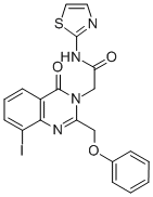 CAS#: 85099-84-9， 8-Iodo-4-Oxo-2-(Phenoxymethyl)-N-Thiazolyl-3(4H)-Quinazolineacetamide