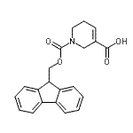 structure of CAS# 851292-43-8, 1-[(9H-Fluoren-9-ylmethoxy)carbonyl]-1,2,5,6-tetrahydro-3-pyridinecarboxylic acid;1-Fmoc-1,2,5,6-tetrahydropyridine-3-carboxylic acid;Fmoc-1,2,5,6-tetrahydropyridine-3-carboxylic acid;MFCD03095626