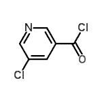 structure of CAS# 85320-79-2, 5-Chloronicotinoyl chloride;5-chloronicotinoyl chloride;5-chloropyridine-3-carbonyl chloride