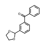 结构式 CAS# 85366-46-7, [3-(1,3-二氧戊环-2-基)苯基](苯基)甲酮
