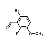 structure of CAS# 853792-27-5, 6-Bromo-2-fluoro-3-methoxybenzaldehyde;6-bromo-2-fluoro-3-methoxybenzaldehyde