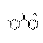 structure of CAS# 854020-89-6, (3-Bromophenyl)(2-methylphenyl)methanone;3-Bromo-2'-methylbenzophenone