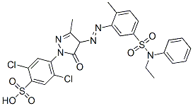 CAS#: 85455-44-3， 2,5-Dichloro-4-[4-[[5-[(Ethylphenylamino)Sulphonyl]-O-Tolyl]Azo]-4,5-Dihydro-3-Methyl-5-Oxo-1H-Pyrazol-1-Yl]Benzenesulphonic Acid