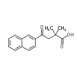 structure of CAS# 854648-79-6, 2,2-Dimethyl-4-(2-naphthyl)-4-oxobutanoic acid;2,2-Dimethyl-4-(2-naphthyl)-4-oxobutyric acid