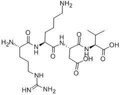 structure of CAS# 85466-18-8, L-Arginyl-L-lysyl-L-a-aspartyl-L-Valine;(2S)-2-[[(2S)-2-[[(2S)-6-Amino-2-[[(2S)-2-Amino-5-Guanidino-Pentanoyl]Amino]Hexanoyl]Amino]-4-Hydroxy-4-Oxo-Butanoyl]Amino]-3-Methyl-Butanoic Acid;(2S)-2-[[(2S)-2-[[(2S)-6-Amino-2-[[(2S)-2-Amino-5-Guanidino-1-Oxopentyl]Amino]-1-Oxohexyl]Amino]-4-Hydroxy-1,4-Dioxobutyl]Amino]-3-Methylbutanoic Acid;(2S)-2-[[(2S)-2-[[(2S)-6-Amino-2-[[(2S)-2-Amino-5-Guanidino-Pentanoyl]Amino]Hexanoyl]Amino]-4-Hydroxy-4-Keto-Butanoyl]Amino]-3-Methyl-Butyric Acid