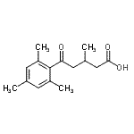 structure of CAS# 854858-95-0, 5-Mesityl-3-methyl-5-oxopentanoic acid;3-Methyl-5-oxo-5-(2,4,6-trimethylphenyl)valeric acid