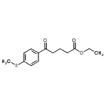 结构式 CAS# 854859-01-1, 乙基5-[4-(甲硫基)苯基]-5-氧代戊酸酯