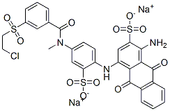 CAS#: 85536-89-6， 1-Amino-4-[[4-[[3-[(2-Chloroethyl)Sulphonyl]Benzoyl]Methylamino]-2-Sulphophenyl]Amino]-9,10-Dihydro-9,10-Dioxoanthracene-2-Sulphonic Acid, Sodium Salt