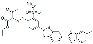 CAS#: 85586-71-6， 2-[2-[4-(6-Methyl[2,6'-Bibenzothiazol]-2'-Yl)-2-Sulfophenyl]Diazenyl]-3-Oxo-Butanoic Acid 1-Ethyl Ester Sodium Salt (1:1)