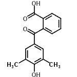 structure of CAS# 85604-74-6, 2-(4-Hydroxy-3,5-dimethylbenzoyl)benzoic acid;2-(4-HYDROXY-3,5-DIMETHYLBENZOYL)BENZOICACID;2-Carboxy-3',5'-dimethyl-4'-hydroxybenzophenone 95+%
