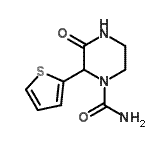 CAS#: 85607-33-6， 3-Oxo-2-(2-thienyl)-1-piperazinecarboxamide