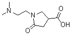 structure of CAS# 856437-22-4, 1-[2-(Dimethylamino)ethyl]-5-oxo-3-pyrrolidinecarboxylic acid;1-(2-Dime<wbr>thylamino<wbr>-ethyl)-5<wbr>-oxo-pyrr<wbr>olidine-3<wbr>-carboxyl<wbr>ic acid;1-[2-(dim<wbr>ethylamin<wbr>o)ethyl]-<wbr>5-oxo-3-p<wbr>yrrolidin<wbr>ecarboxyl<wbr>ic acid;BAS 03320473