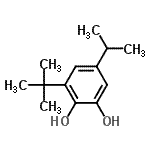 CAS#: 85692-51-9， 5-Isopropyl-3-(2-methyl-2-propanyl)-1,2-benzenediol