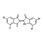 CAS#: 85702-64-3, 5,7-Dibromo-2-(5-bromo-7-chloro-3-oxo-1,3-dihydro-2H-indol-2-ylidene)-1,2-dihydro-3H-indol-3-one