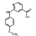结构式 CAS# 85726-29-0, 2-[(4-甲氧基苯基)氨基]异烟酸